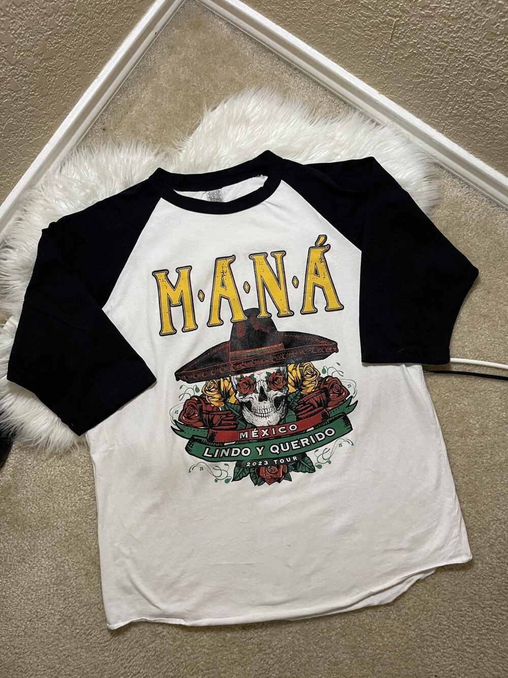 Mana Tour Band Shirt Men XL Baseball Raglan Long Sleeve Spanish Rock 2023
